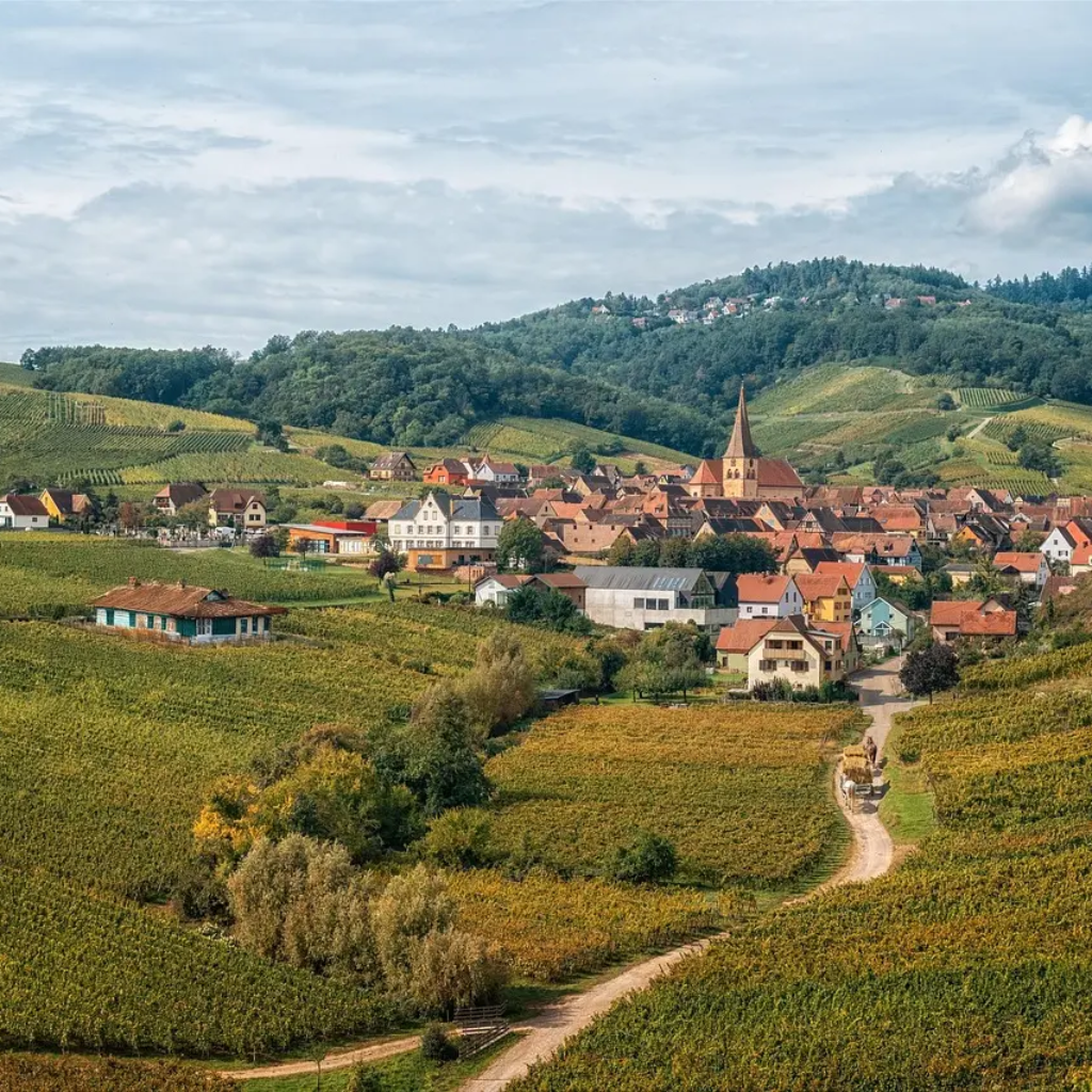 Une représentation d'un village Alsacien en référence à l'ouverture des nouveaux Instituts du Sommeil en Alsace