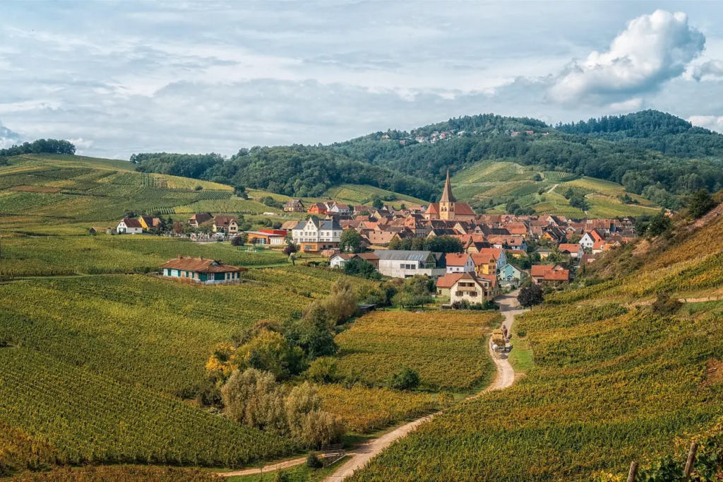 Une représentation d'un village Alsacien en référence à l'ouverture des nouveaux Instituts du Sommeil en Alsace
